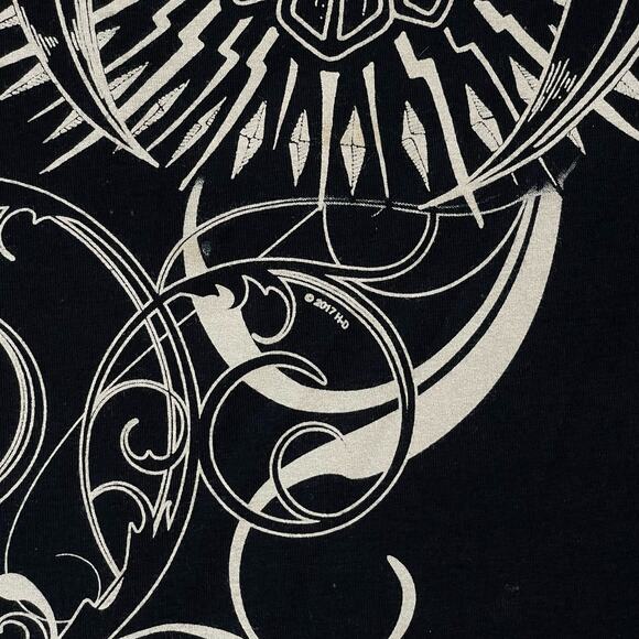 Harley Davidson Women's Long Sleeve Shirt Size Medium Sheer Knit Top Black - Picture 6 of 8